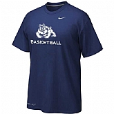 Fresno State Bulldogs Nike Basketball Legend Practice Performance WEM T-Shirt - Navy Blue